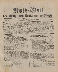 Amts-Blatt der Königlichen Regierung zu Danzig, 25. März 1899, Nr. 12
