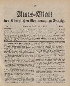 Amts-Blatt der Königlichen Regierung zu Danzig, 1. April 1899, Nr. 13