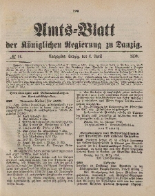 Amts-Blatt der Königlichen Regierung zu Danzig, 8. April 1899, Nr. 14