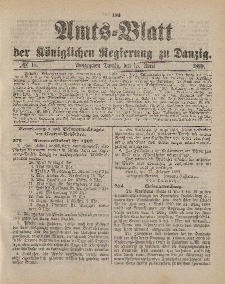 Amts-Blatt der Königlichen Regierung zu Danzig, 15. April 1899, Nr. 15