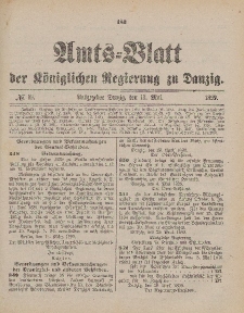 Amts-Blatt der Königlichen Regierung zu Danzig, 13. Mai 1899, Nr. 19