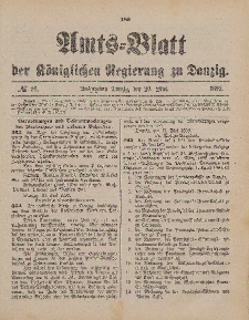 Amts-Blatt der Königlichen Regierung zu Danzig, 20. Mai 1899, Nr. 20
