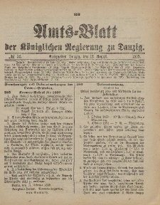 Amts-Blatt der Königlichen Regierung zu Danzig, 12. August 1899, Nr. 32