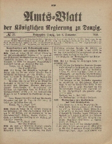 Amts-Blatt der Königlichen Regierung zu Danzig, 2. September 1899, Nr. 35