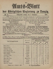 Amts-Blatt der Königlichen Regierung zu Danzig, 09. September 1899, Nr. 36