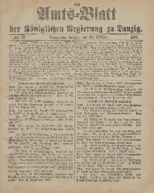 Amts-Blatt der Königlichen Regierung zu Danzig, 28. Oktober 1899, Nr. 43