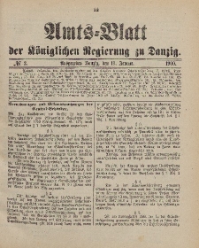 Amts-Blatt der Königlichen Regierung zu Danzig, 13. Januar 1900, Nr. 2