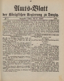 Amts-Blatt der Königlichen Regierung zu Danzig, 20. Januar 1900, Nr. 3