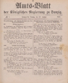 Amts-Blatt der Königlichen Regierung zu Danzig, 29. Januar 1898, Nr. 5