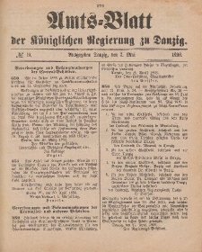 Amts-Blatt der Königlichen Regierung zu Danzig, 7. Mai 1898, Nr. 19