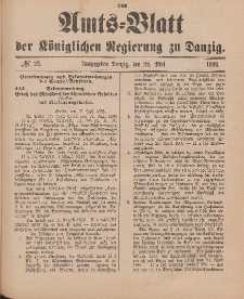 Amts-Blatt der Königlichen Regierung zu Danzig, 28. Mai 1898, Nr. 22