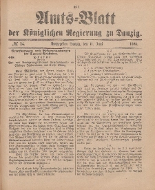 Amts-Blatt der Königlichen Regierung zu Danzig, 11. Juni 1898, Nr. 24