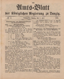 Amts-Blatt der Königlichen Regierung zu Danzig, 2. Juli 1898, Nr. 27