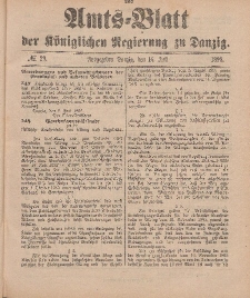 Amts-Blatt der Königlichen Regierung zu Danzig, 16. Juli 1898, Nr. 29