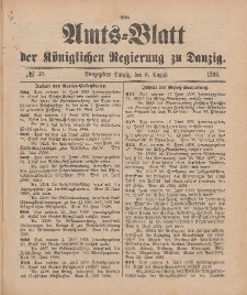 Amts-Blatt der Königlichen Regierung zu Danzig, 6. August 1898, Nr. 32