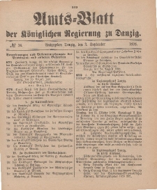 Amts-Blatt der Königlichen Regierung zu Danzig, 3. September 1898, Nr. 36