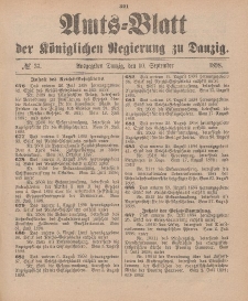Amts-Blatt der Königlichen Regierung zu Danzig, 10. September 1898, Nr. 37
