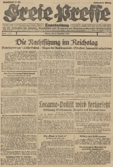 Freie Presse, Nr. 295 Montag 17. Dezember 1928 4. Jahrgang