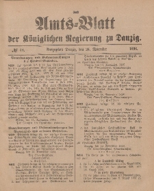 Amts-Blatt der Königlichen Regierung zu Danzig, 26. November 1898, Nr. 48