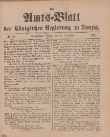 Amts-Blatt der Königlichen Regierung zu Danzig, 10. Dezember 1898, Nr. 50