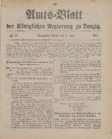 Amts-Blatt der Königlichen Regierung zu Danzig, 19. Mai 1900, Nr. 20