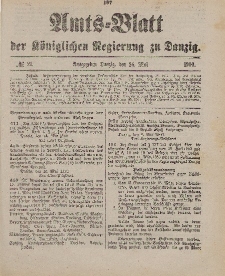 Amts-Blatt der Königlichen Regierung zu Danzig, 26. Mai 1900, Nr. 21