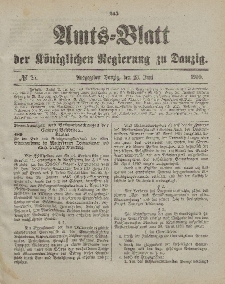 Amts-Blatt der Königlichen Regierung zu Danzig, 23. Juni 1900, Nr. 25