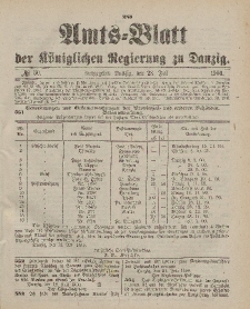 Amts-Blatt der Königlichen Regierung zu Danzig, 28. Juli 1900, Nr. 30