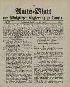 Amts-Blatt der Königlichen Regierung zu Danzig, 11. August 1900, Nr. 32