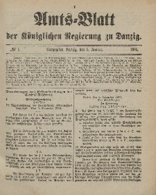 Amts-Blatt der Königlichen Regierung zu Danzig, 5. Januar 1901, Nr. 1