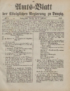 Amts-Blatt der Königlichen Regierung zu Danzig, 2. Februar 1901, Nr. 5