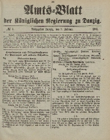 Amts-Blatt der Königlichen Regierung zu Danzig, 9. Februar 1901, Nr. 6