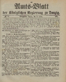 Amts-Blatt der Königlichen Regierung zu Danzig, 9. März 1901, Nr. 10