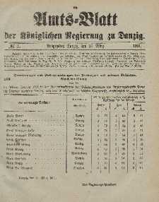 Amts-Blatt der Königlichen Regierung zu Danzig, 16. März 1901, Nr. 11