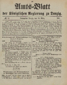 Amts-Blatt der Königlichen Regierung zu Danzig, 30. März 1901, Nr. 13