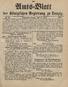 Amts-Blatt der Königlichen Regierung zu Danzig, 15. Juni 1901, Nr. 24