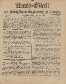 Amts-Blatt der Königlichen Regierung zu Danzig, 29. Juni 1901, Nr. 26