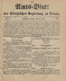 Amts-Blatt der Königlichen Regierung zu Danzig, 20. Juli 1901, Nr. 29
