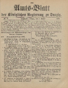 Amts-Blatt der Königlichen Regierung zu Danzig, 3. August 1901, Nr. 31