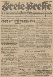 Freie Presse, Nr. 304 Sonnabend 29. Dezember 1928 4. Jahrgang