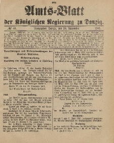 Amts-Blatt der Königlichen Regierung zu Danzig, 30. November 1901, Nr. 48