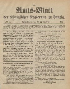 Amts-Blatt der Königlichen Regierung zu Danzig, 21. Dezember 1901, Nr. 51