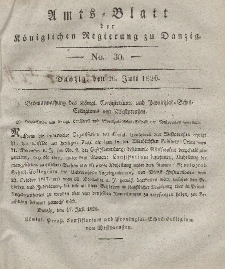 Amts-Blatt der Königlichen Regierung zu Danzig, 26. Juli 1826, Nr. 30