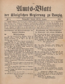 Amts-Blatt der Königlichen Regierung zu Danzig, 11. Januar 1902, Nr. 2