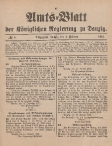 Amts-Blatt der Königlichen Regierung zu Danzig, 8. Februar 1902, Nr. 6