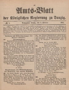 Amts-Blatt der Königlichen Regierung zu Danzig, 8. Februar 1902, Nr. 6