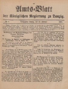 Amts-Blatt der Königlichen Regierung zu Danzig, 22. Februar 1902, Nr. 8