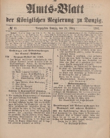 Amts-Blatt der Königlichen Regierung zu Danzig, 29. März 1902, Nr. 13