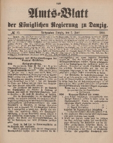 Amts-Blatt der Königlichen Regierung zu Danzig, 7. Juni 1902, Nr. 23