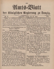 Amts-Blatt der Königlichen Regierung zu Danzig, 28. Juni 1902, Nr. 26
